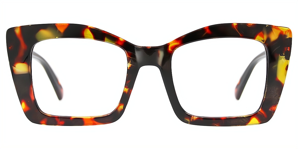 Tortoise Butterfly Wide Plastic Eyeglasses