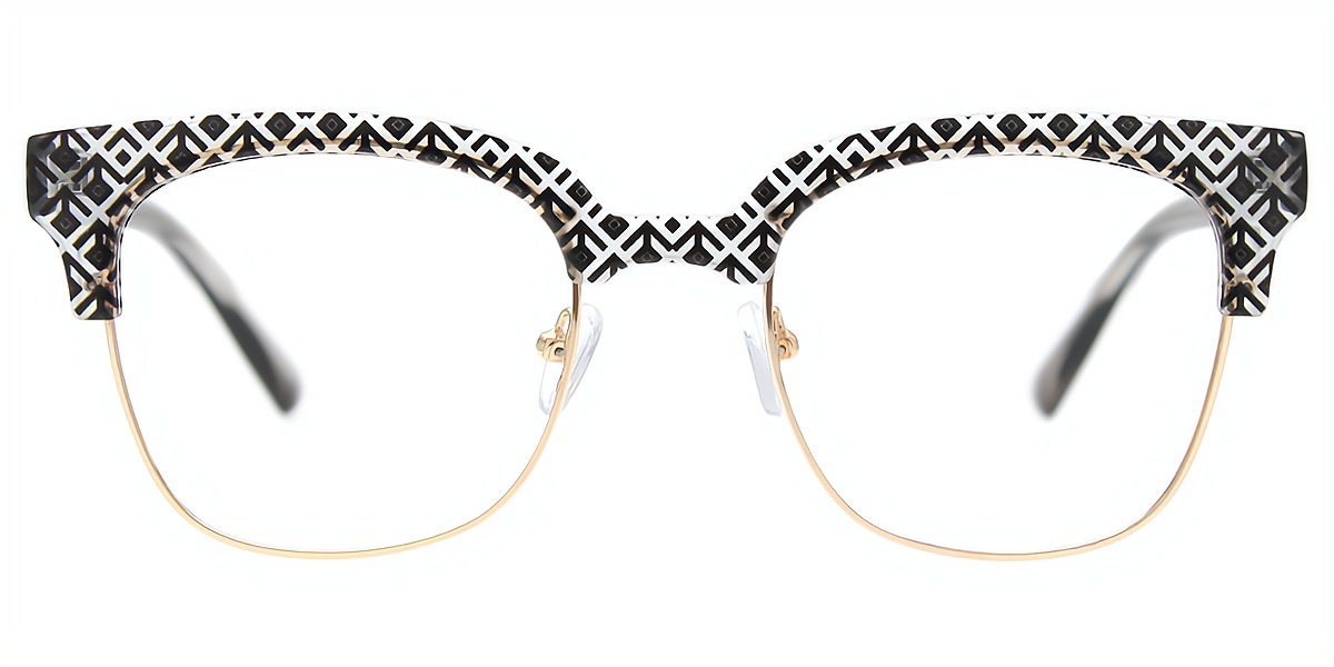 Mix Horn Unique Mixed Materials Eyeglasses