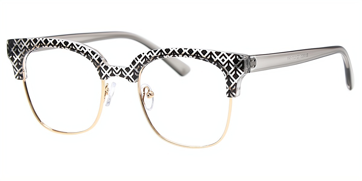 Mix Horn Unique Mixed Materials Eyeglasses