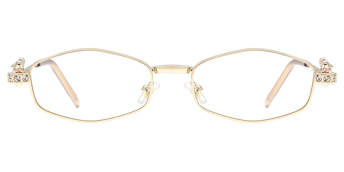 Golden Oval Modish Metal Eyeglasses