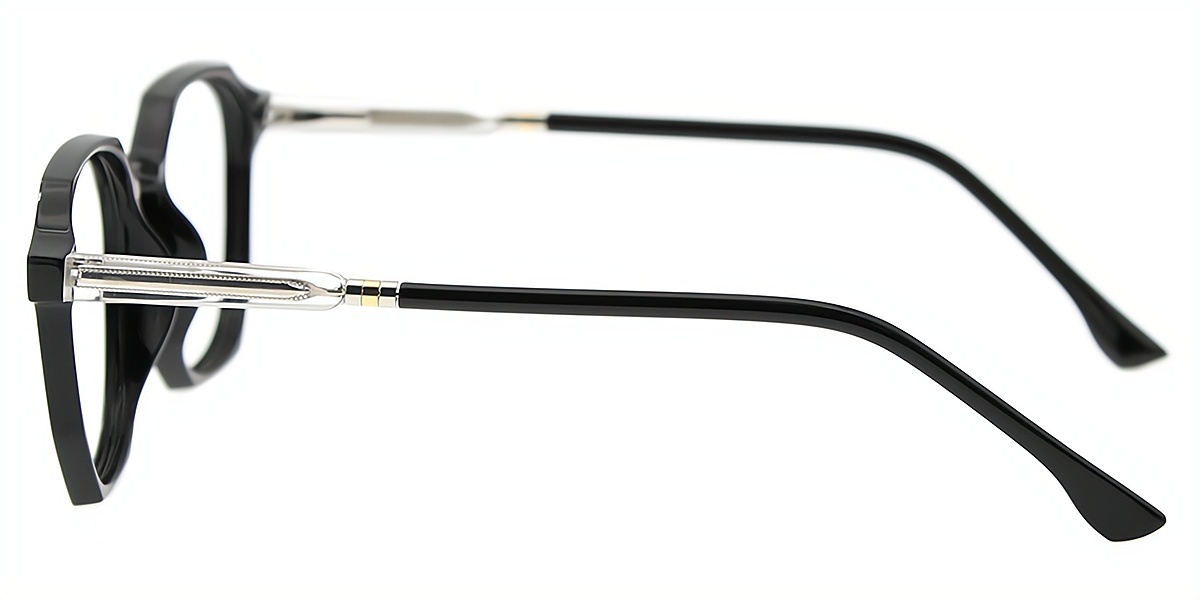 Black Geometric Chic TR90 Eyeglasses