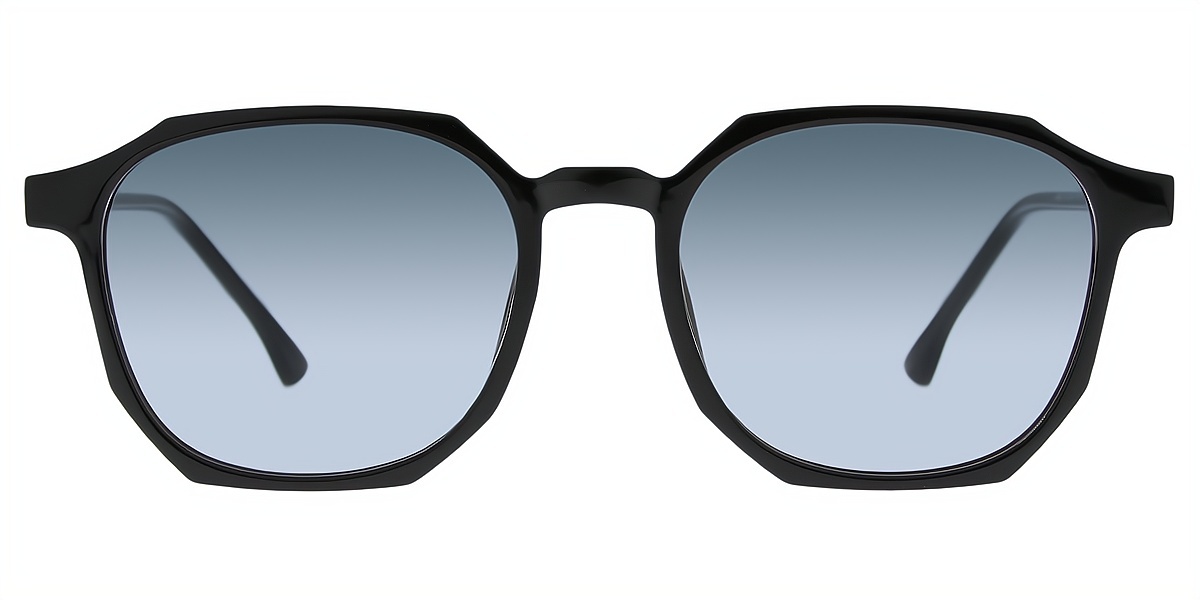 Black Geometric Chic TR90 Eyeglasses