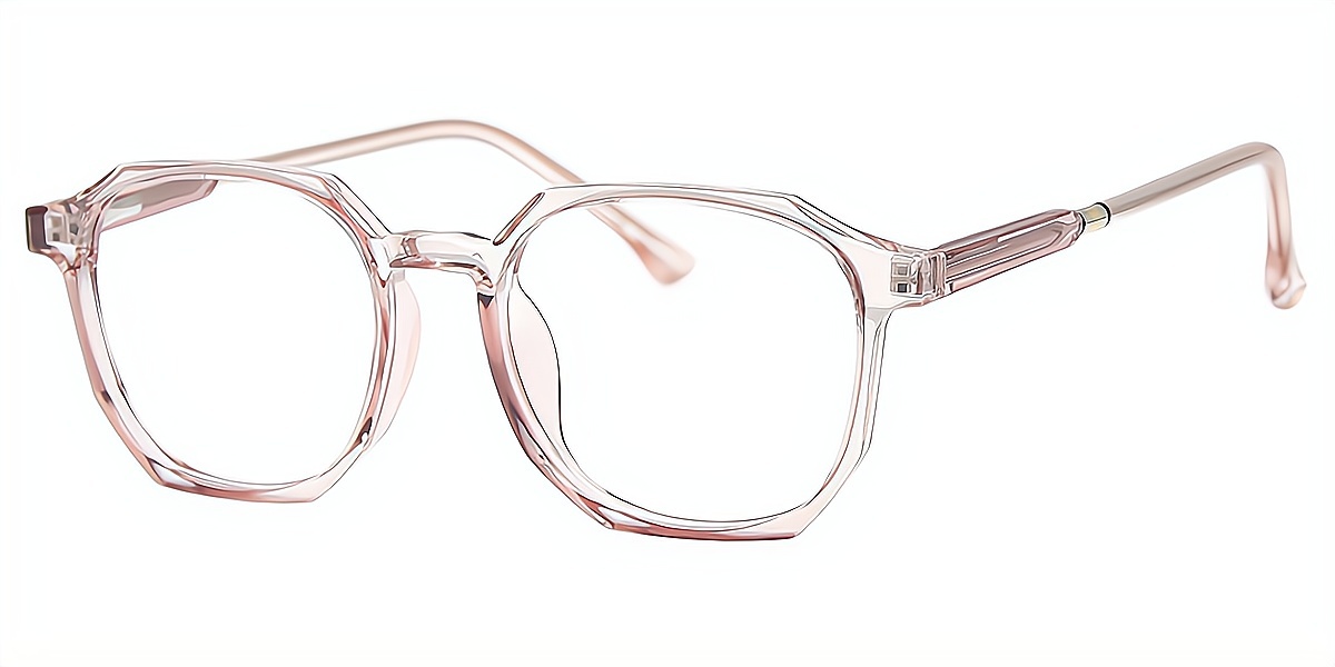 Pink Geometric Chic TR90 Eyeglasses
