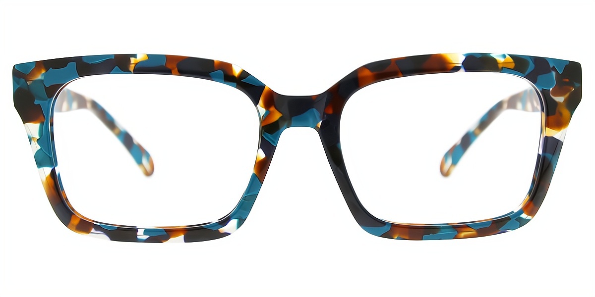 Mix Rectangle Wide Acetate Eyeglasses