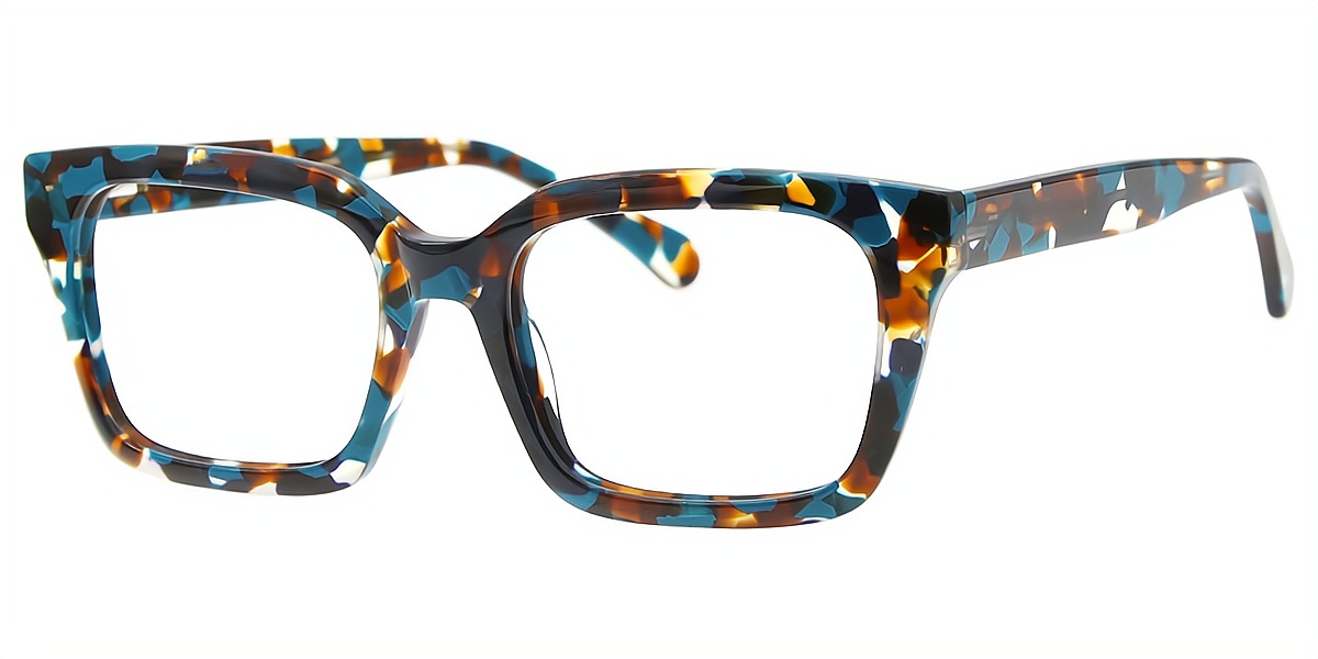 Mix Rectangle Wide Acetate Eyeglasses