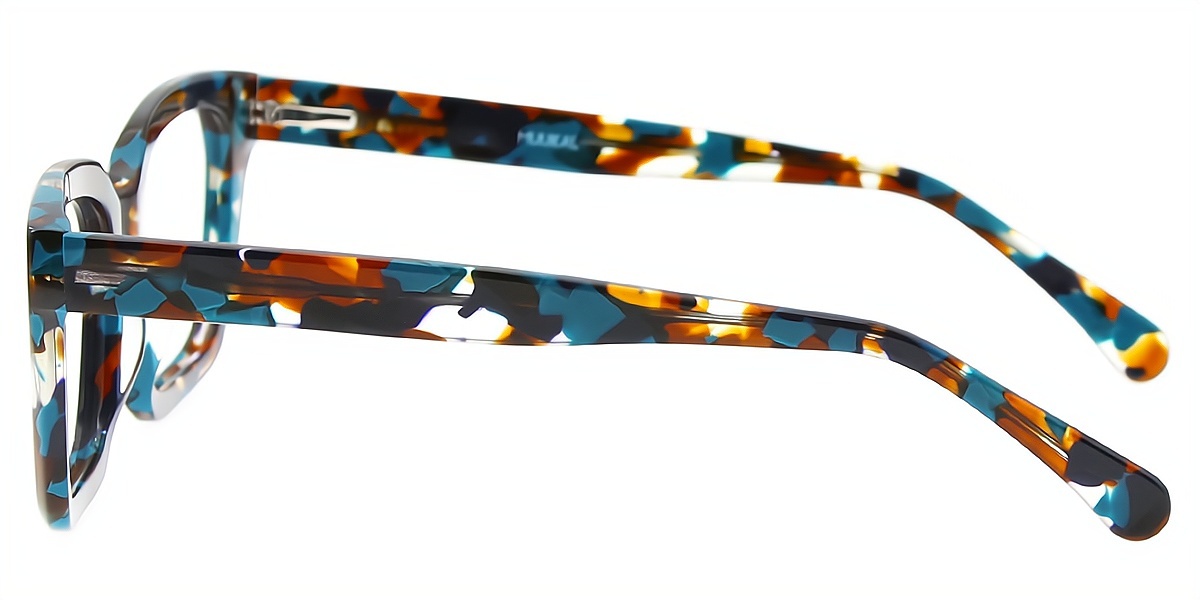 Mix Rectangle Wide Acetate Eyeglasses