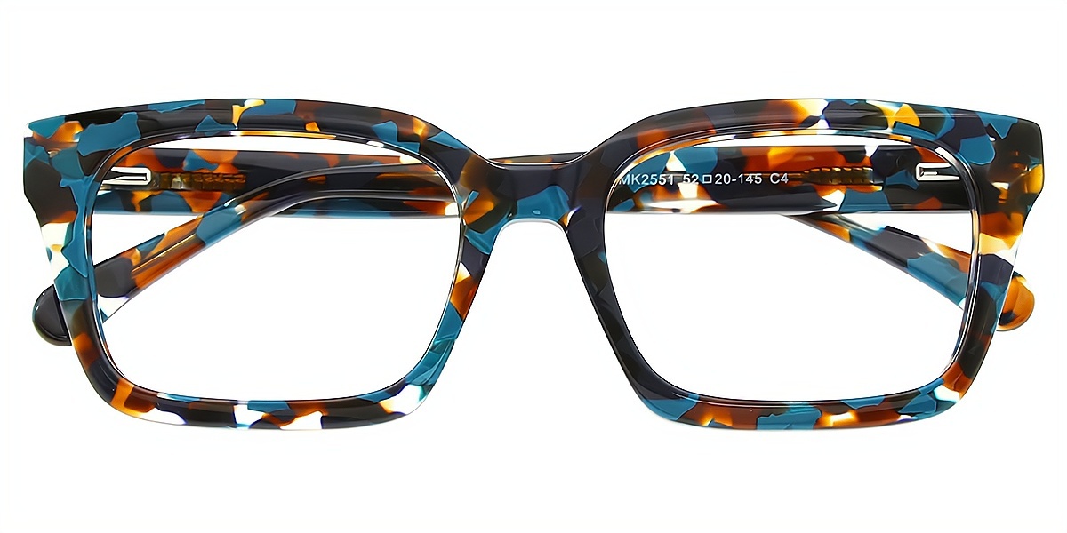 Mix Rectangle Wide Acetate Eyeglasses