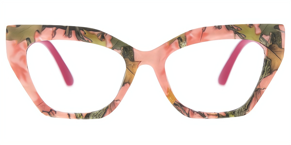 Pink Cat Eye Fancy Plastic Eyeglasses