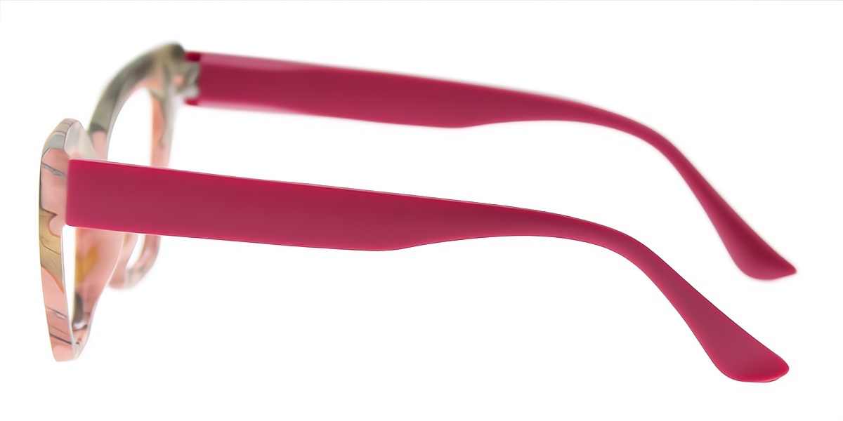Pink Cat Eye Fancy Plastic Eyeglasses