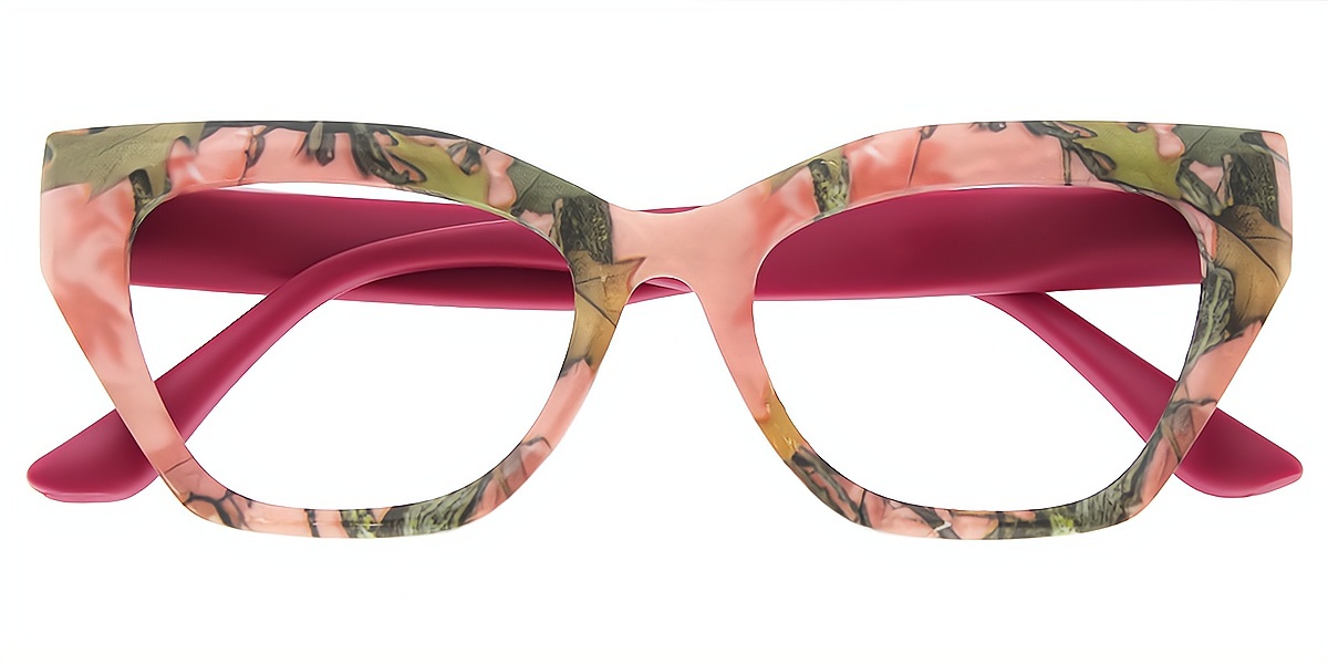 Pink Cat Eye Fancy Plastic Eyeglasses