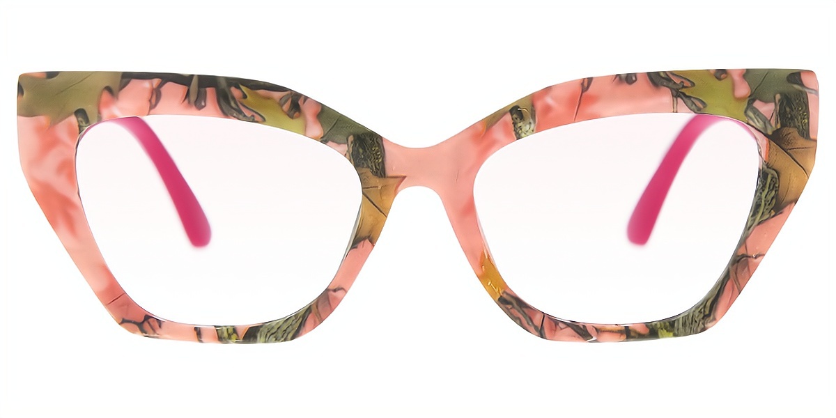 Pink Cat Eye Fancy Plastic Eyeglasses