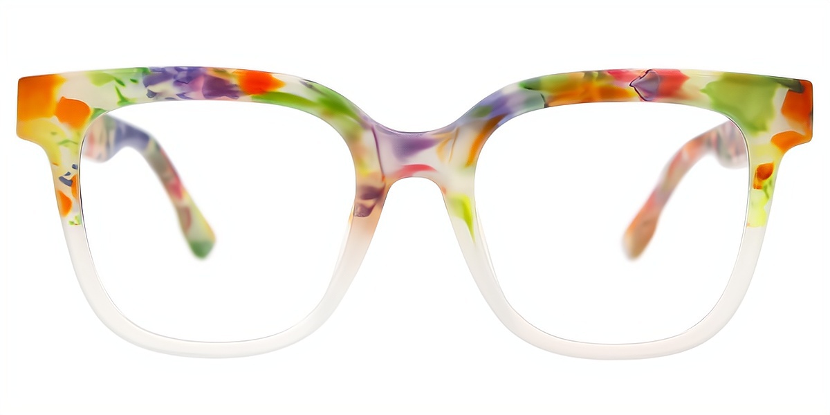 Multicolor Horn Fancy Plastic Eyeglasses