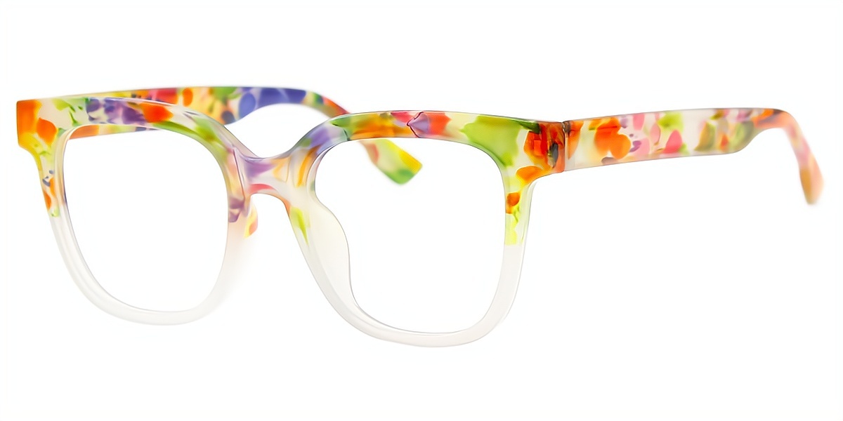 Multicolor Horn Fancy Plastic Eyeglasses
