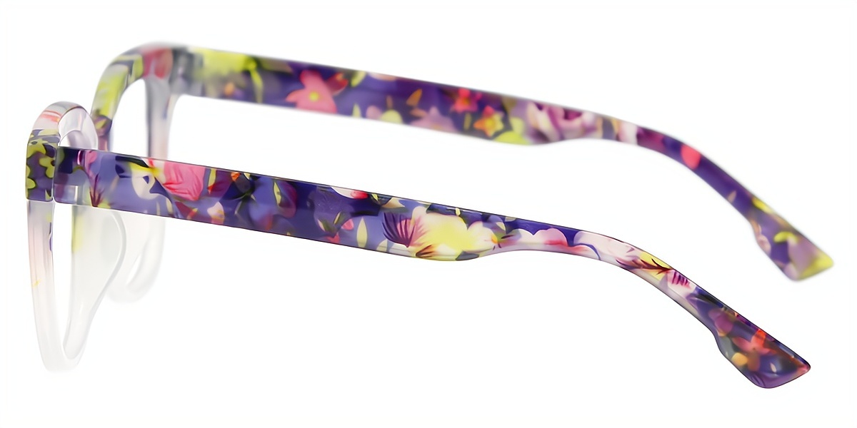 Purple Horn Fancy Plastic Eyeglasses