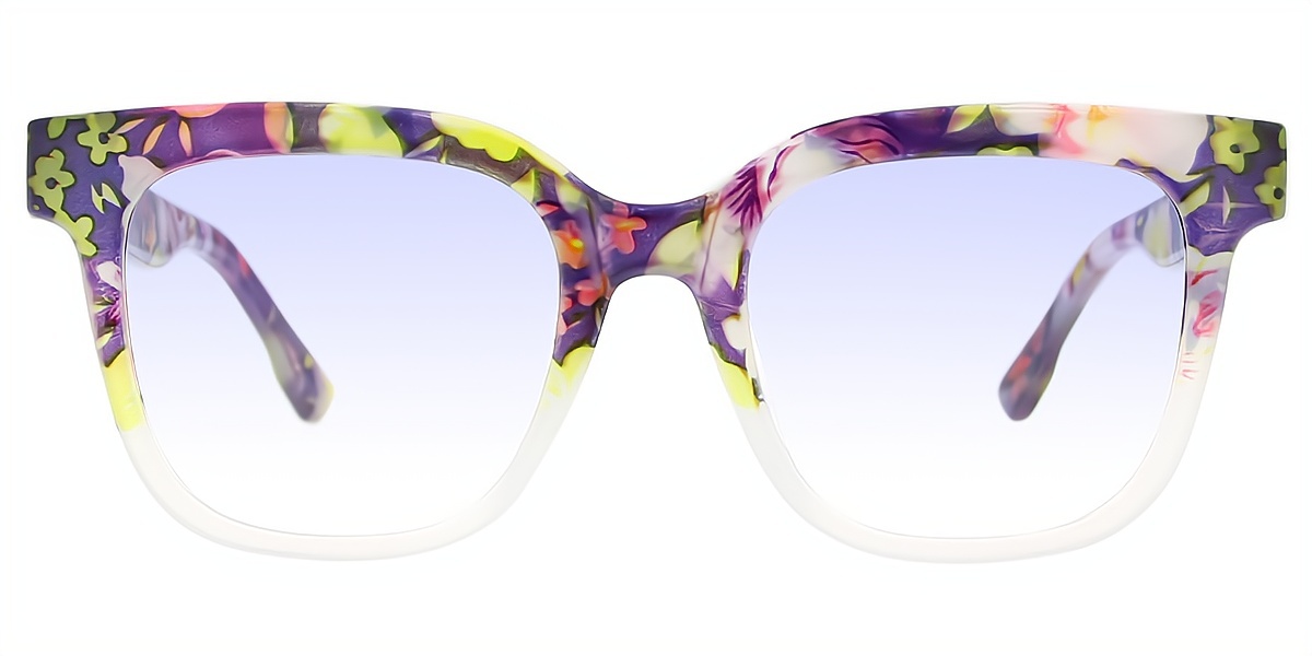 Purple Horn Fancy Plastic Eyeglasses