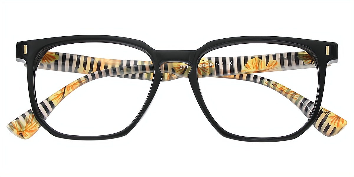 Black Horn Retro TR90 Eyeglasses