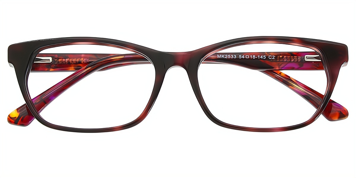 Mix Rectangle Ornate Acetate Eyeglasses