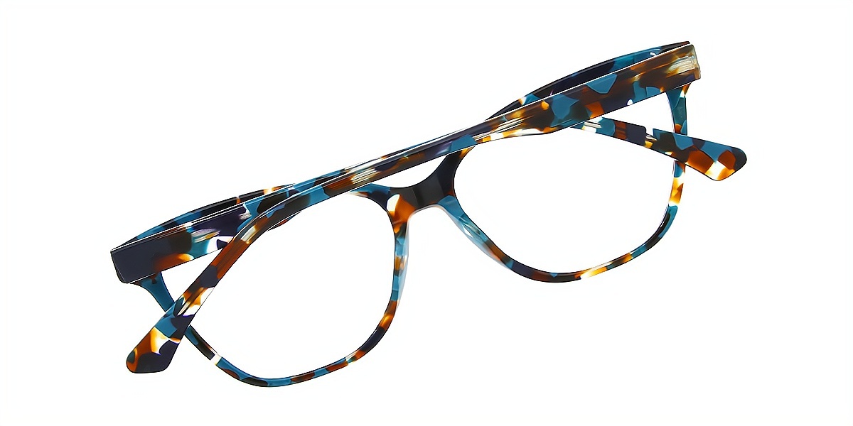 Blue Cat Eye Retro Acetate Eyeglasses