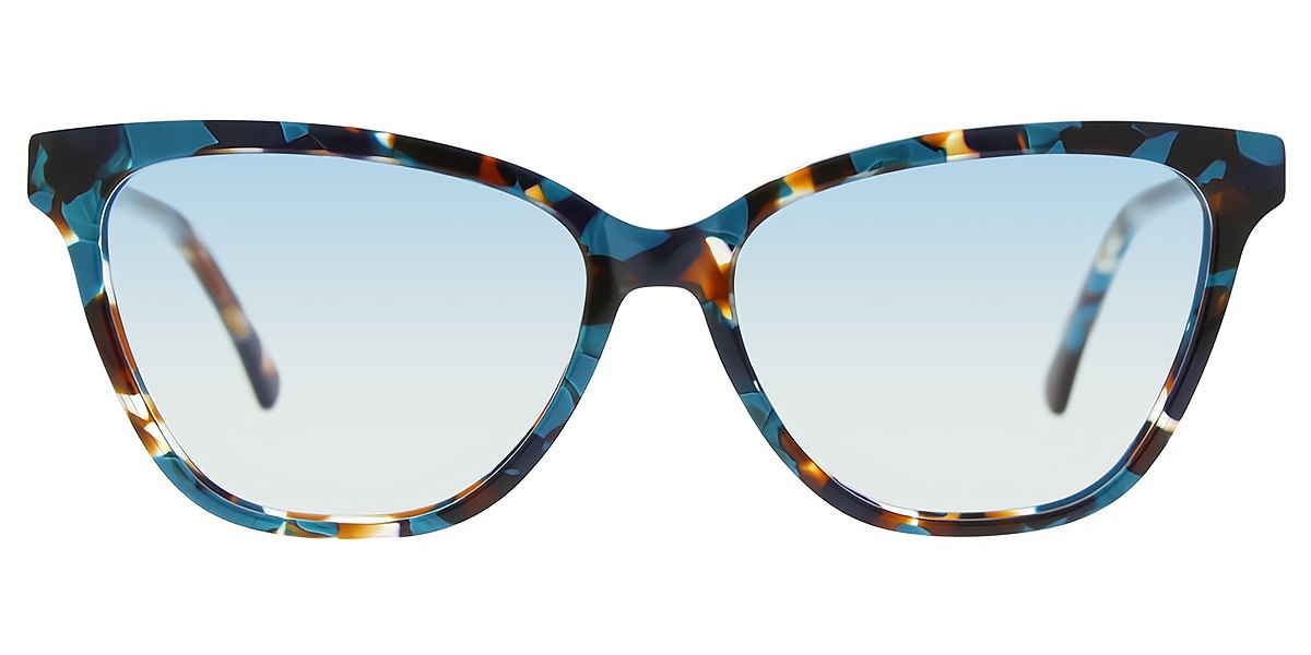 Blue Cat Eye Retro Acetate Eyeglasses
