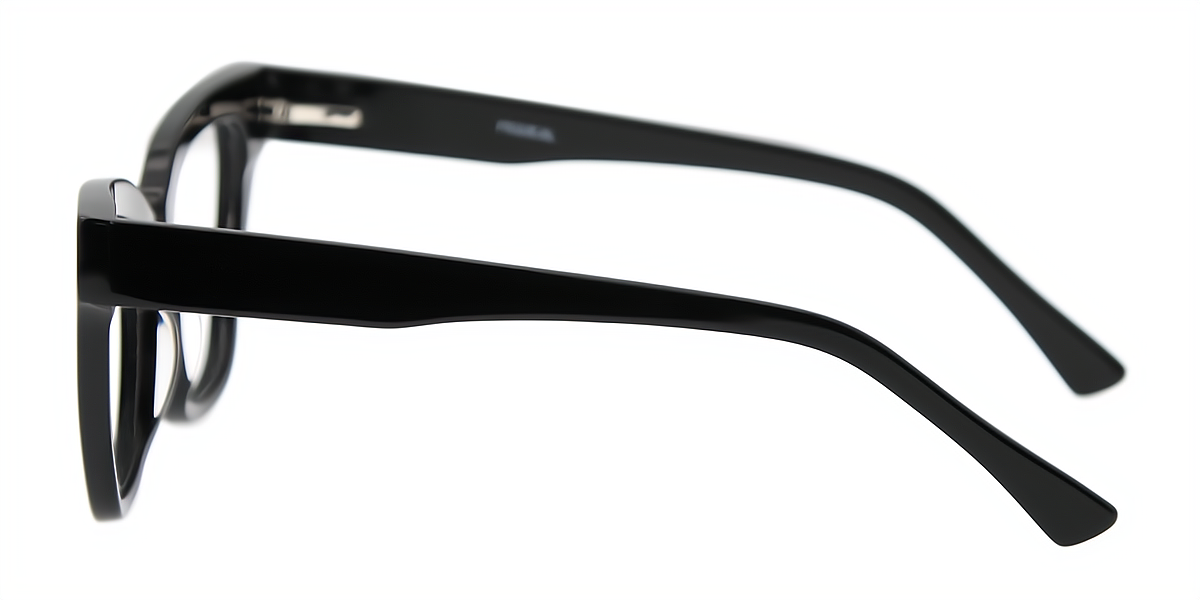 Black Butterfly Wide Metal Eyeglasses