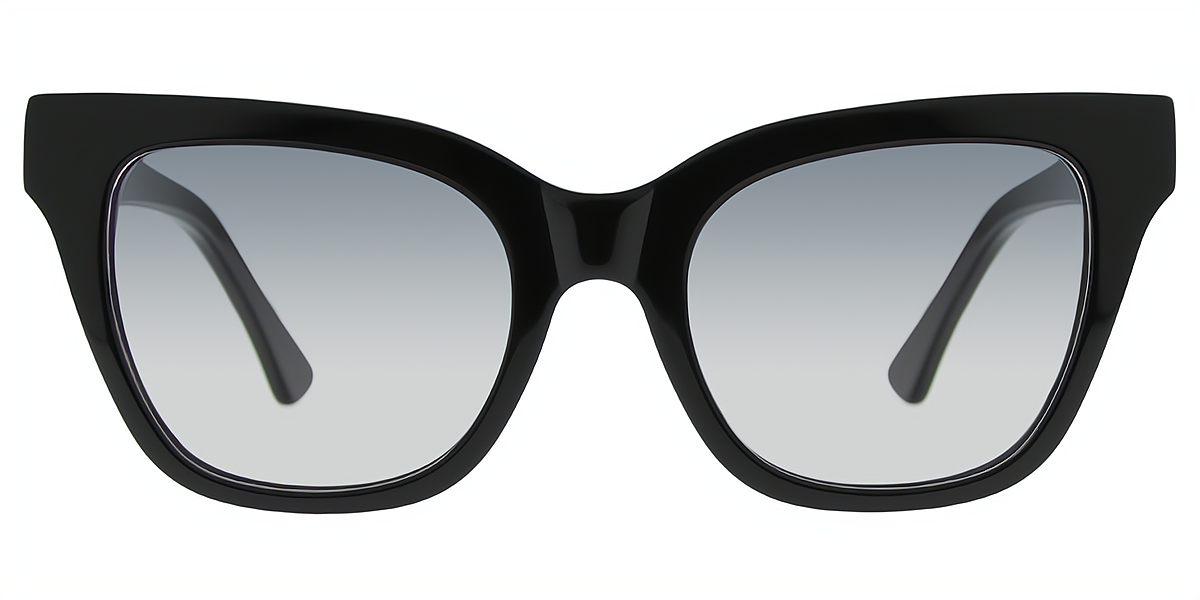 Black Butterfly Wide Metal Eyeglasses