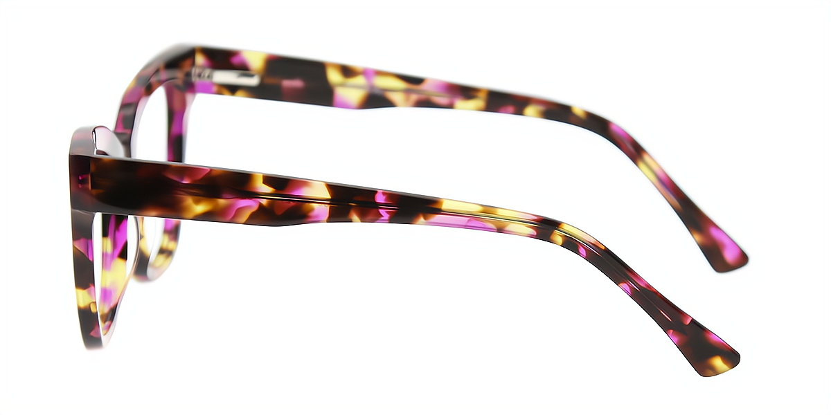 Multicolor Butterfly Wide Acetate Eyeglasses