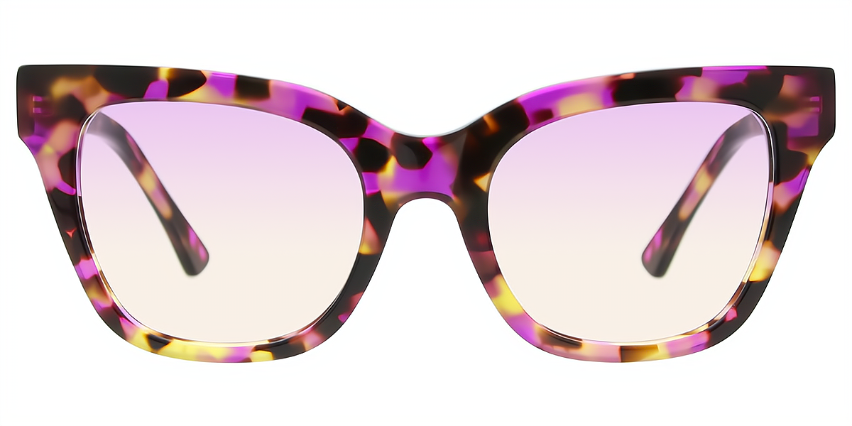 Multicolor Butterfly Wide Acetate Eyeglasses