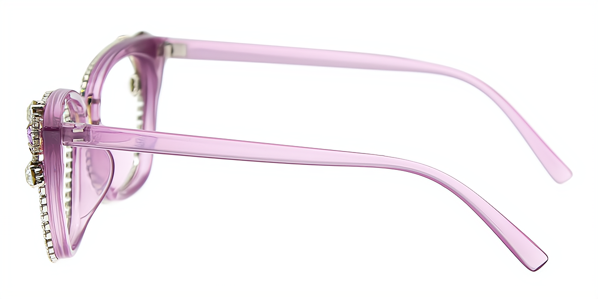 Purple Cat Eye Hipster Plastic Eyeglasses
