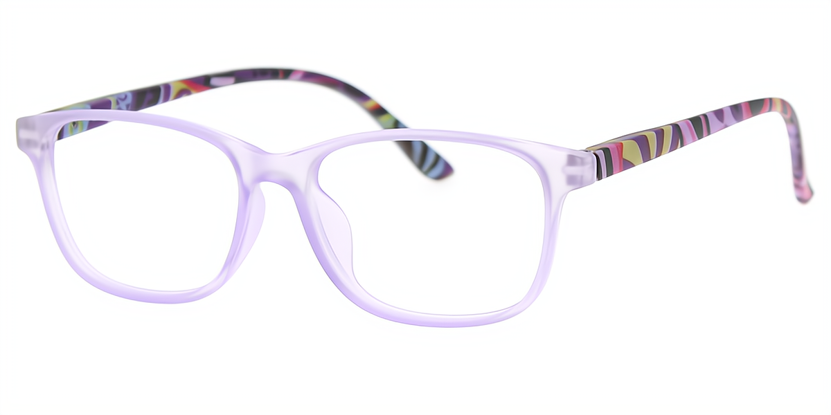 Purple Horn Simple Plastic Eyeglasses