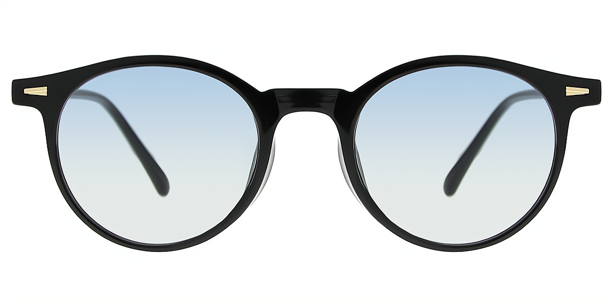 Black Round Simple TR90 Eyeglasses