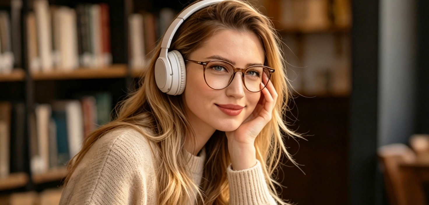 Brown Round Simple TR90 Eyeglasses