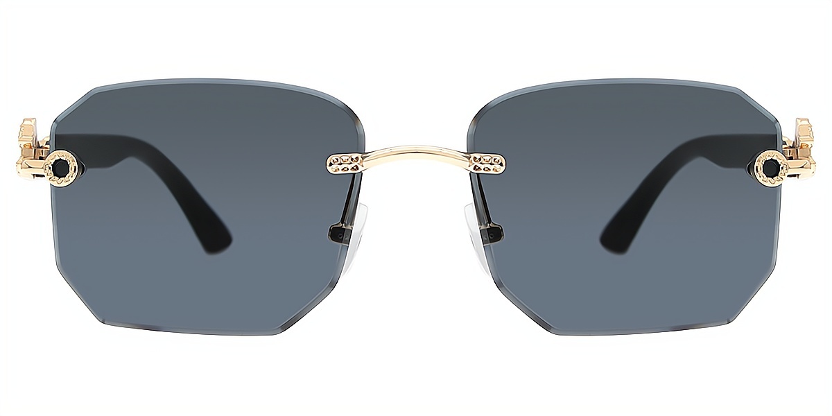 Black Rectangle Simple Plastic Eyeglasses