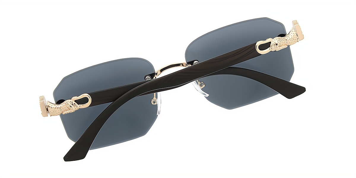 Black Rectangle Simple Plastic Eyeglasses