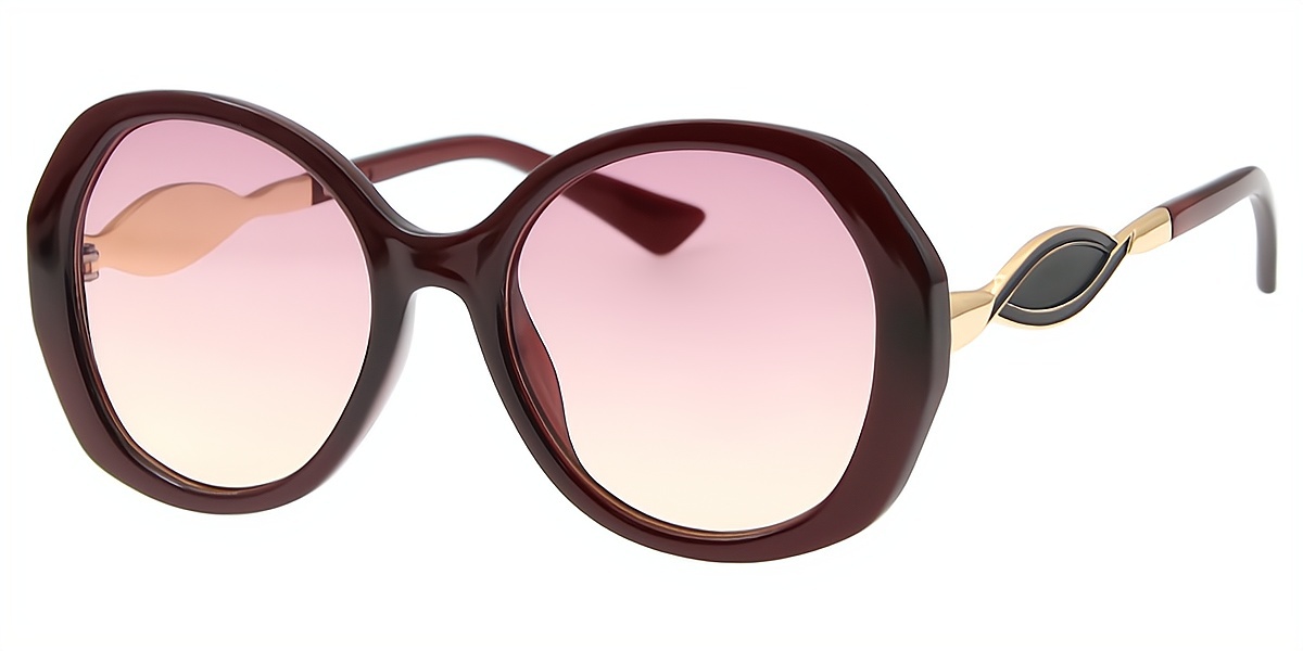 Red Round Hipster Plastic Eyeglasses