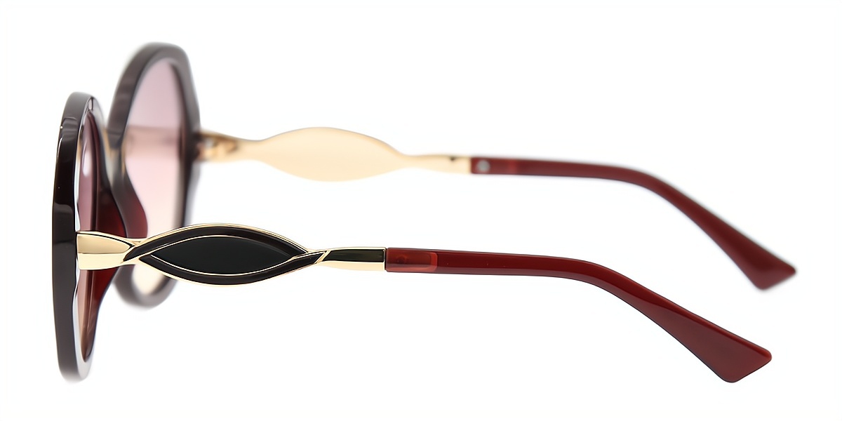 Red Round Hipster Plastic Eyeglasses