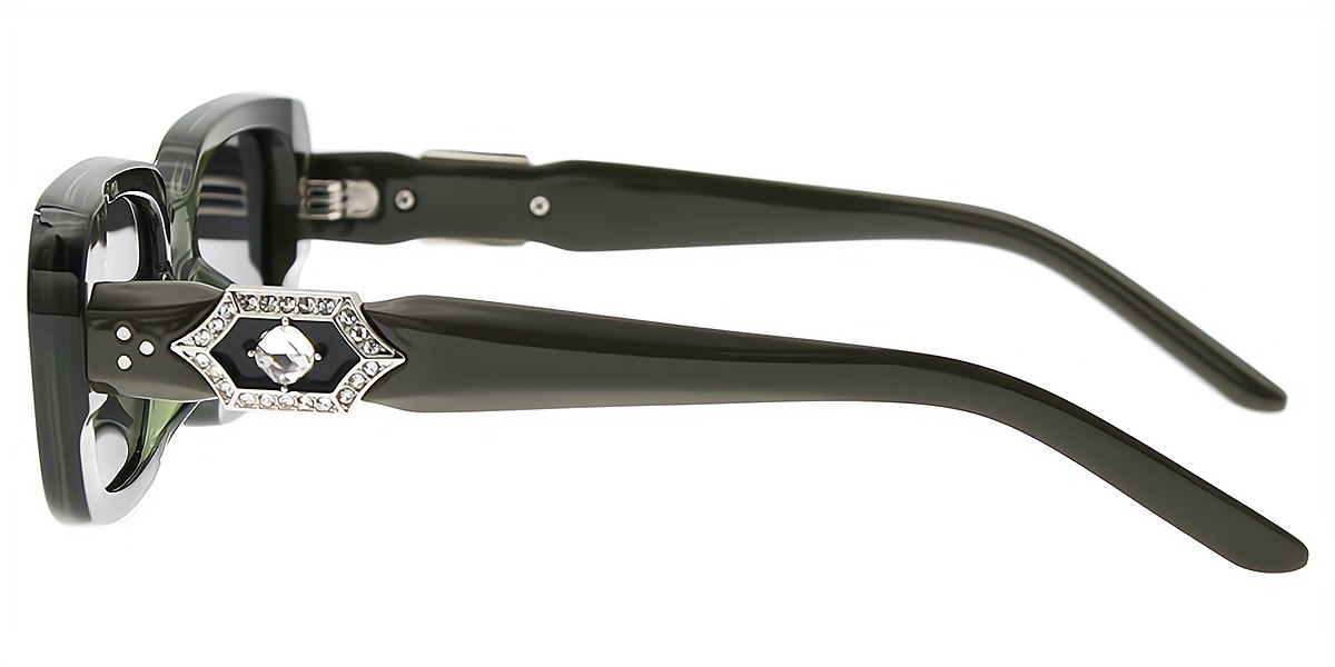 Green Rectangle TR90 Eyeglasses