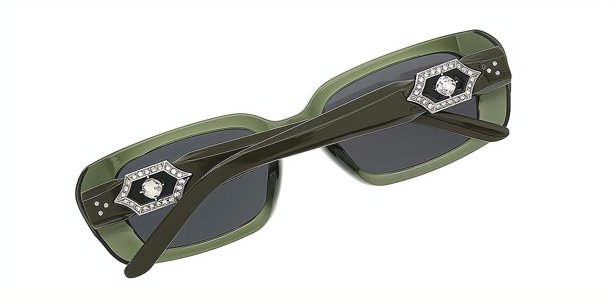 Green Rectangle TR90 Eyeglasses