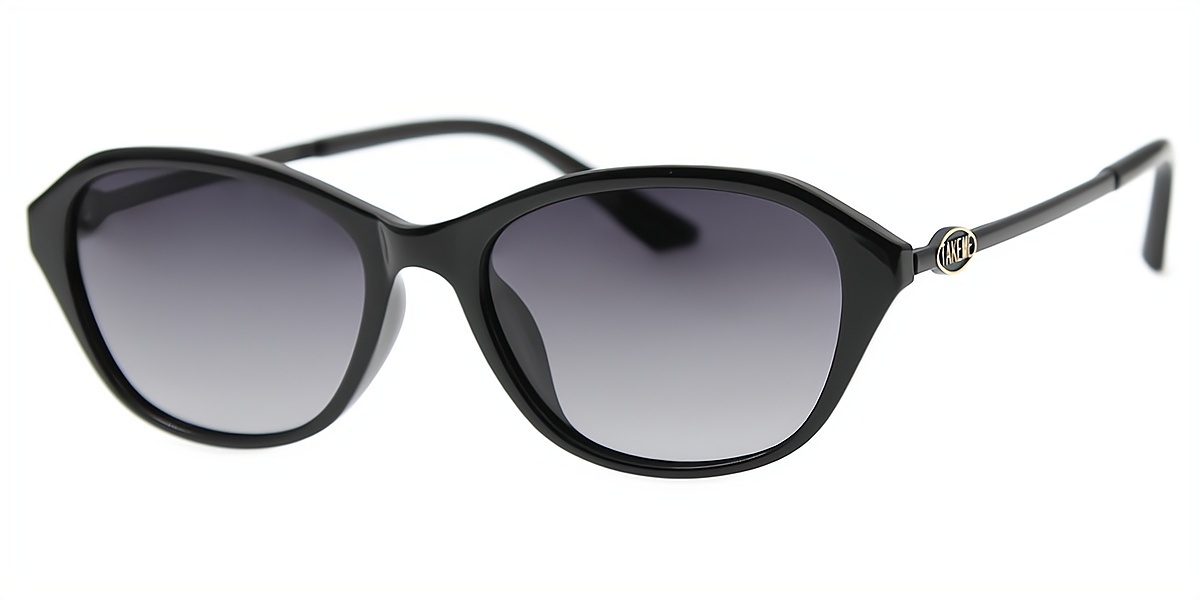 Black Oval Unique Plastic Eyeglasses