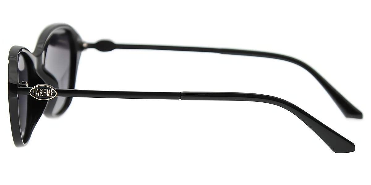 Black Oval Unique Plastic Eyeglasses