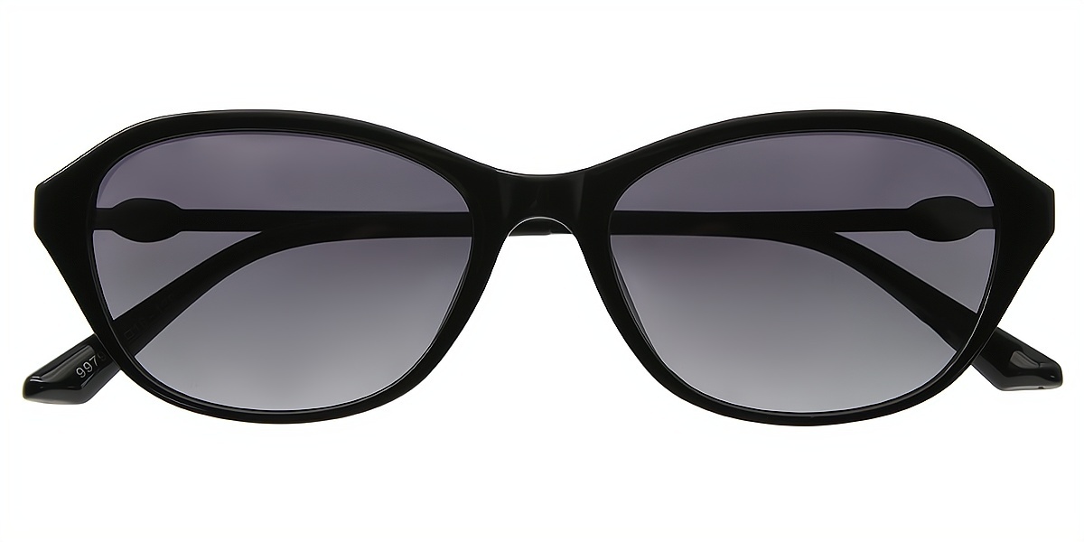 Black Oval Unique Plastic Eyeglasses