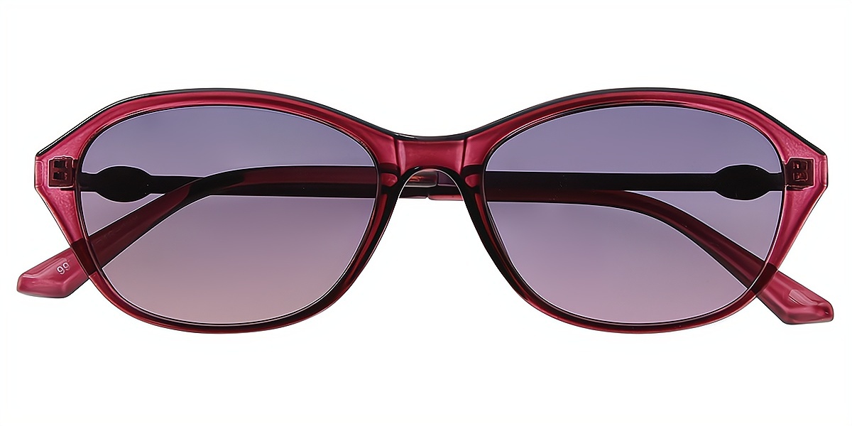 Purple Oval Unique Plastic Eyeglasses