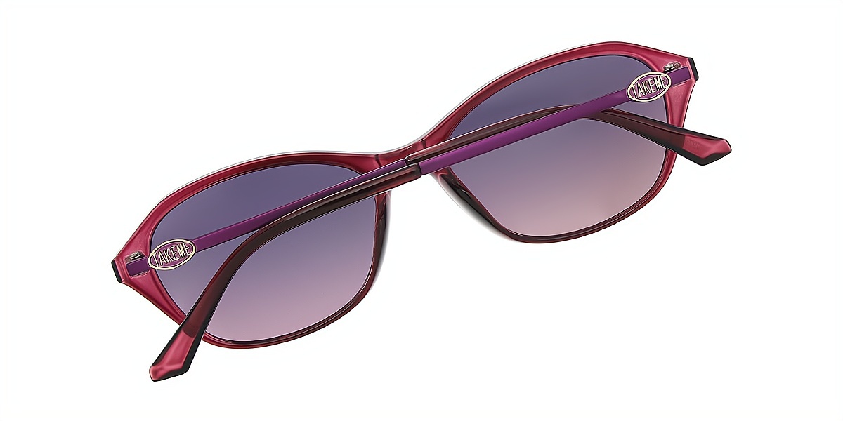 Purple Oval Unique Plastic Eyeglasses