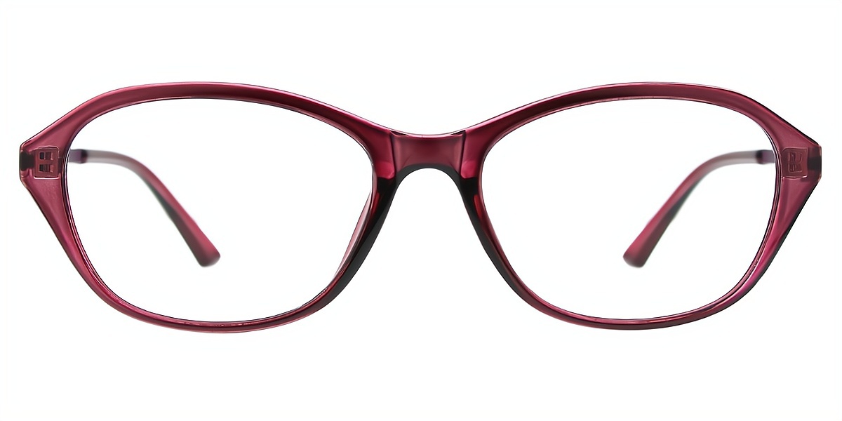 Purple Oval Unique Plastic Eyeglasses