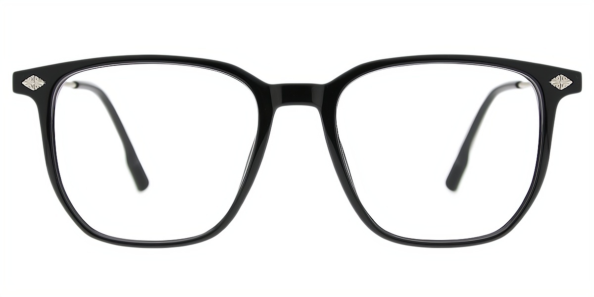 Black Square Simple TR90 Eyeglasses