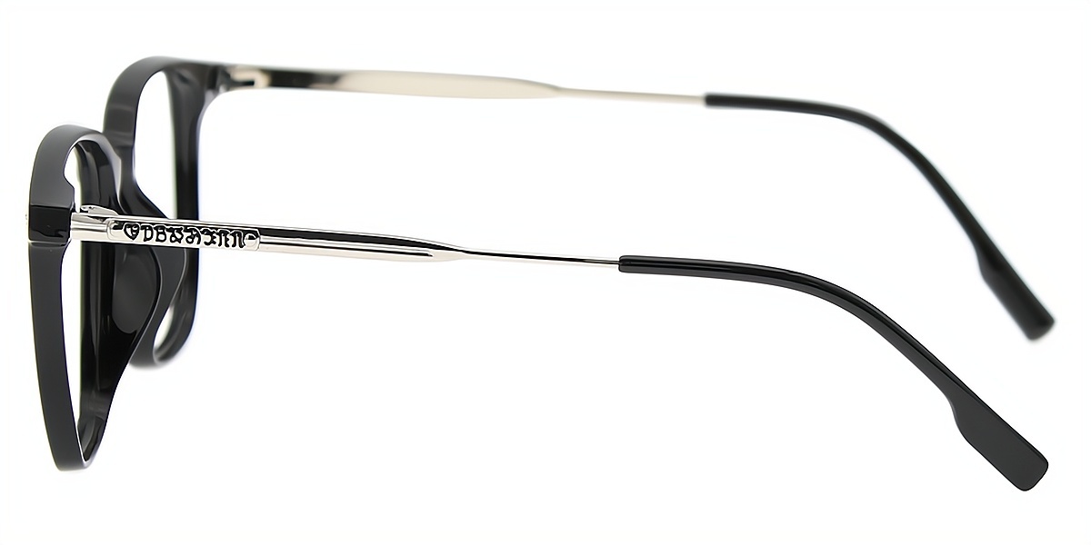 Black Square Simple TR90 Eyeglasses