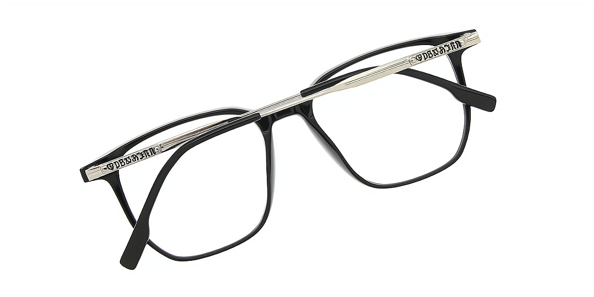 Black Square Simple TR90 Eyeglasses