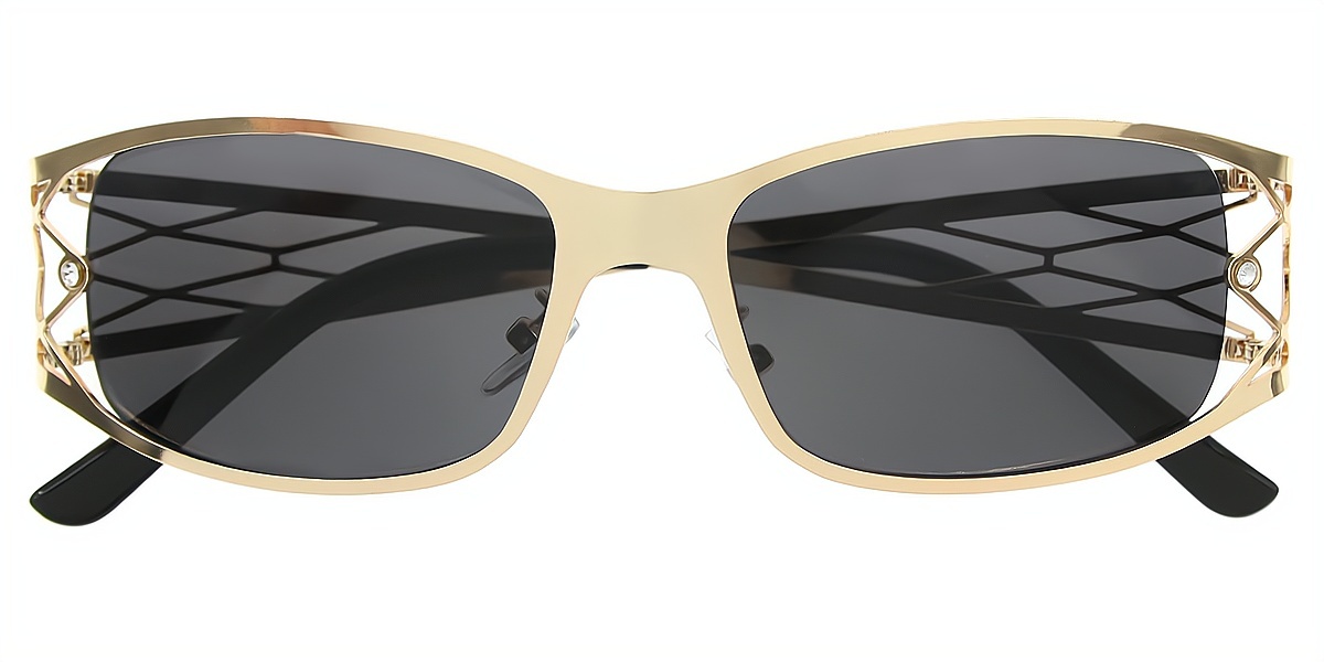 Golden Oval Ornate Metal Eyeglasses