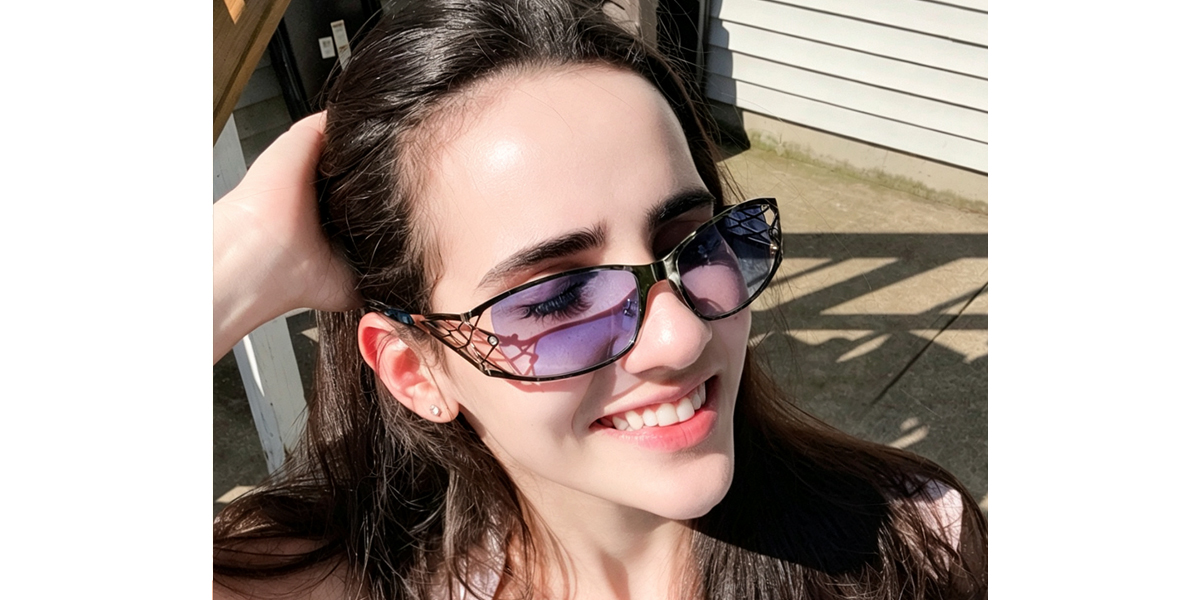 Silver Oval Ornate Metal Eyeglasses