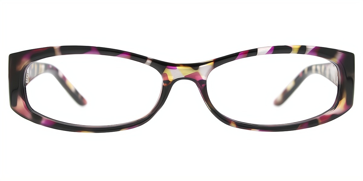 Multicolor Rectangle Chic Plastic Eyeglasses