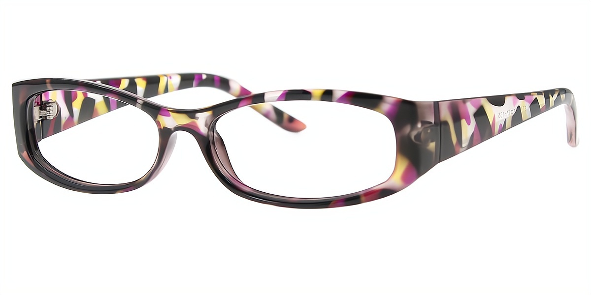 Multicolor Rectangle Chic Plastic Eyeglasses